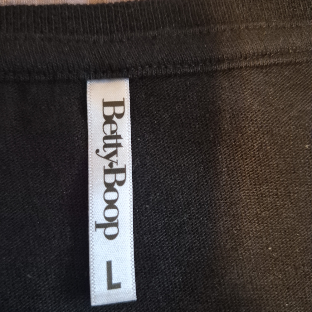 Black Graphic Tee with Cartoon Design - Picture 2 of 5
